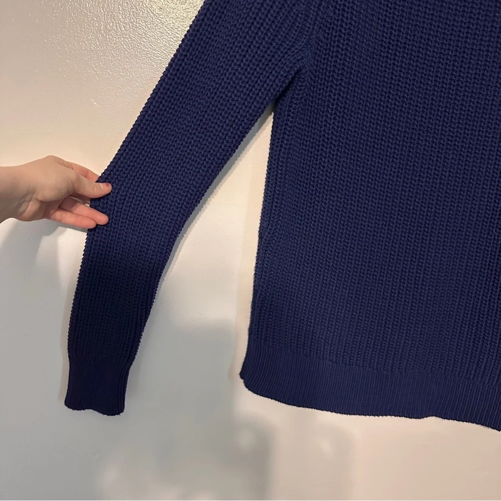 J. Crew Heritage Cotton Shaker Stitch Pullover Sweater Blue Size Men’s Large
